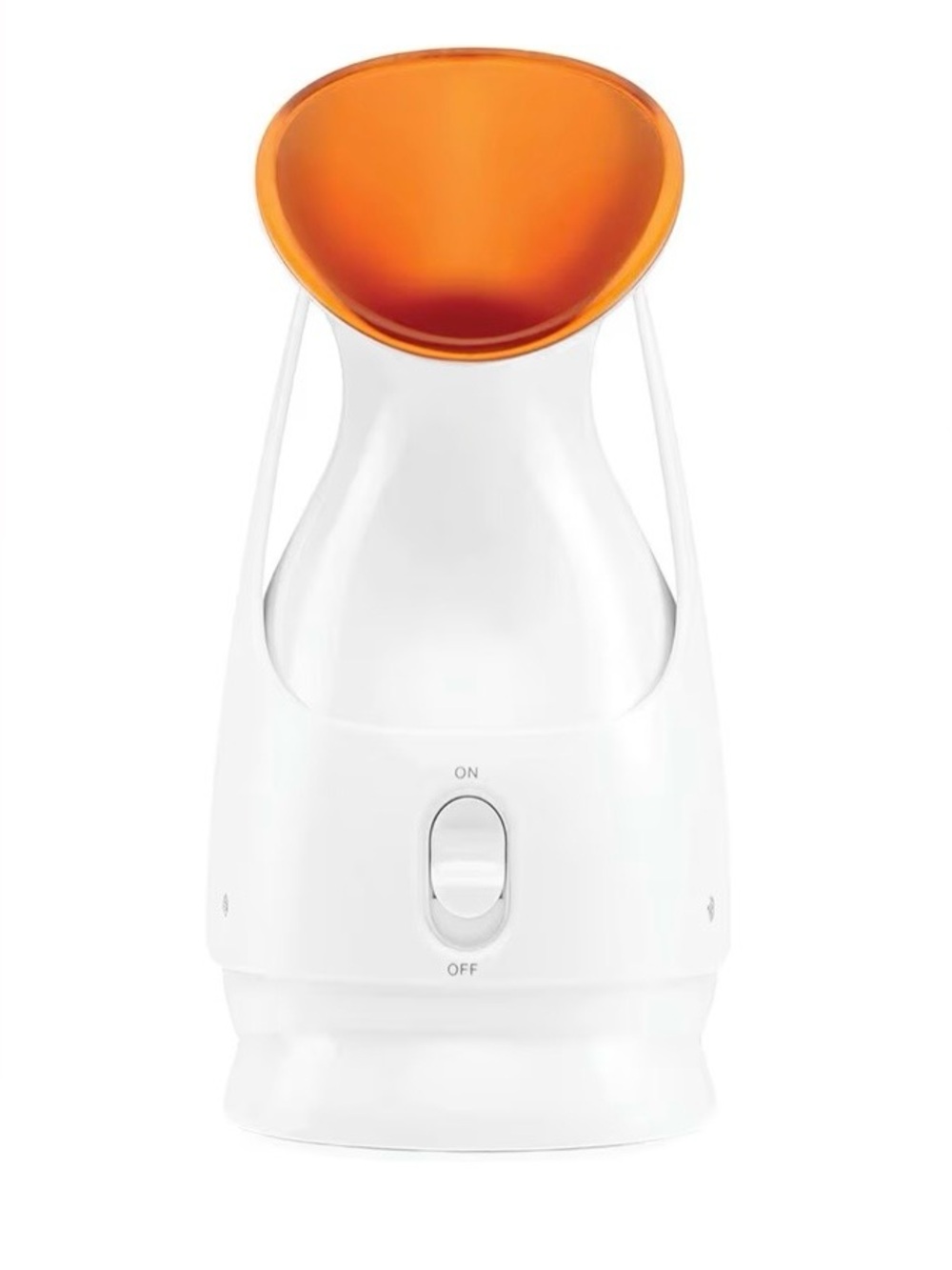 Facial Steam Inhaler for Women - White with Orange Steam Hood